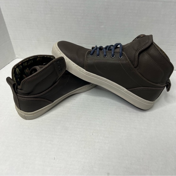Vans Mens Leather OTW Collection High Top Skateboard Sneakers Brown TC8G Sz 10. - Picture 4 of 8